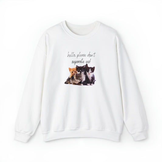 Kitty Cat Print Shirt, Unisex Men Women Sweat Tshirt